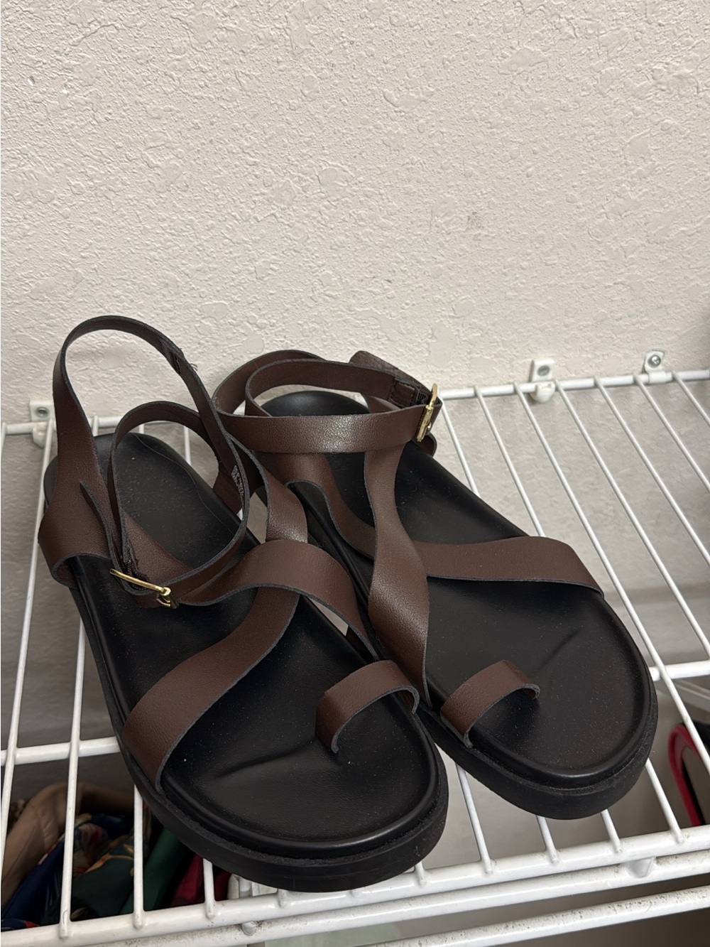Old Navy Brown Strappy Flat Sandals